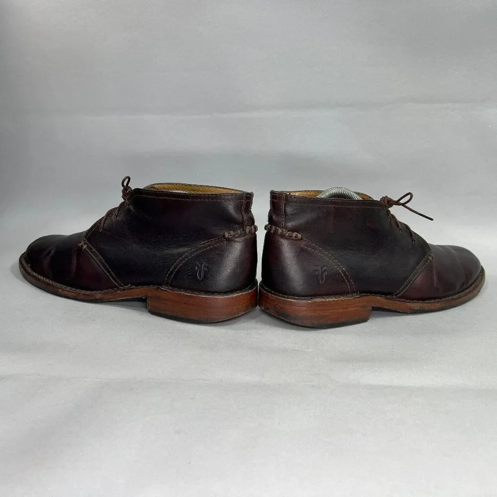 Frye Oliver Boots‎ Men's Size 9D Brown Leather Lace Up Casual Chukka Boots
